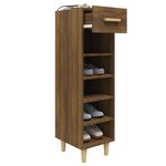vidaXL Meuble à chaussures Chêne marron 30x35x105 cm Bois d'ingénierie