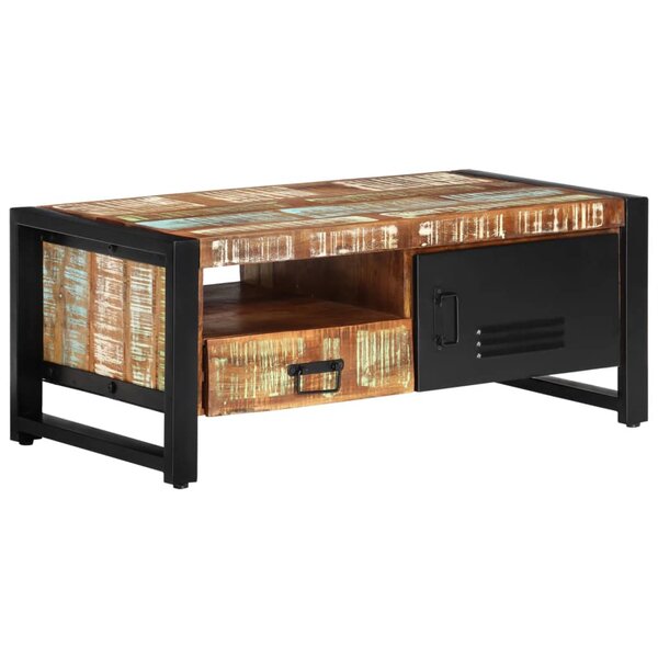 vidaXL Table basse 100x50x41 cm Bois de récupération massif