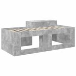vidaXL Lit haut pour enfants avec bureau Gris béton 75 x 190 cm