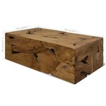 vidaXL Table basse 90x50x30 cm Teck véritable Marron