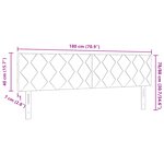 vidaXL Têtière LED Gris Foncé 180 cm Ensemble de 2 Gris Foncé