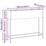 Jardinier surélevé vidaXL 100x26x82 cm en Acier Inoxydable