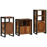 vidaXL Ensemble de mobilier de salle de bain avec étagère 3 Pièces