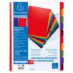Intercalaires 10 Onglets Pour Porte-documents à Anneaux