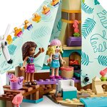 Lego 41700 friends camping glamour set de glamping  jouet pour filles et garçons des 6 ans avec 3 mini-poupées et accessoires