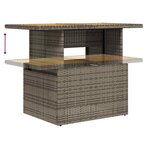vidaXL Salon de jardin avec coussins 7 Pièces noir résine tressée acacia