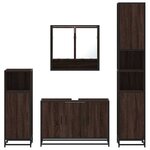vidaXL Ensemble de meubles de salle de bain 4 Pièces chêne marron