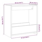 vidaXL Table d'appoint vieux bois 50x26x50 cm bois d'ingénierie