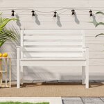 vidaXL Banc de jardin blanc 109x48x91 5 cm bois massif de pin