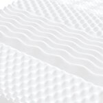 vidaXL Matelas en mousse blanc 100x210 cm 7 zones dureté 20 ILD