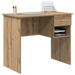 vidaXL Bureau Chêne artisanal 90 x 49 x 75 cm Bois d'ingénierie