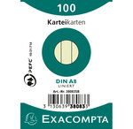Paquet 100 fiches bristol A8 travers Vert x 48 EXACOMPTA