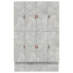 vidaXL Cadre de lit de rangement Gris béton 140x190 cm