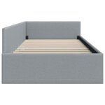 vidaXL Cadre de lit d'angle avec tête de lit Gris clair 90 x 200 cm