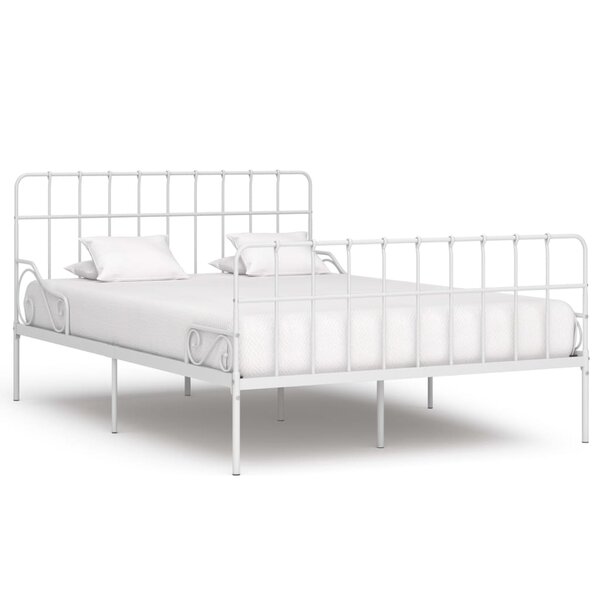 vidaXL Cadre de lit sans matelas avec sommier à lattes métal 120x200cm