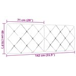 vidaXL Coussin de tête de lit bleu 140 cm tissu