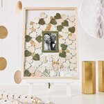 Livre d'or cadre bois - coeurs en bois - 30 x 40 cm