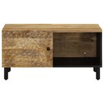 vidaXL Table basse 80x50x40 cm bois de manguier massif