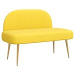 vidaXL Banc rembourré avec dossier Jaune clair 110 x 60 x 76 cm
