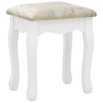 vidaXL Ensemble de coiffeuse avec tabouret Blanc 80x69x141cm Paulownia