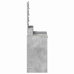vidaXL Table de Toilette Gris 50 x 41 x 140 cm Bois d'ingénierie