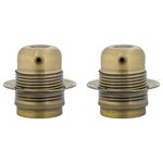vidaXL Douilles de lampe 2 Pièces bronze E27
