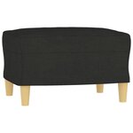vidaXL Ensemble de canapés 3 Pièces avec coussins Noir Tissu