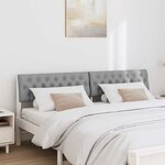 vidaXL Tête de lit capitonnée Gris clair 180 cm Pin massif