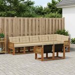 vidaXL Ensemble de canapés d'extérieur 8 pc Naturel et Beige