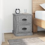 vidaXL Table de chevet gris béton 39x39x47 5 cm bois d'ingénierie