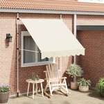 vidaXL Auvent manuel rétractable 200 cm Crème