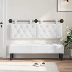 vidaXL Tête de lit suspendue Blanc Tissu