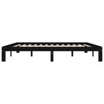 vidaXL Cadre de lit Noir Bois de pin massif 200x200 cm