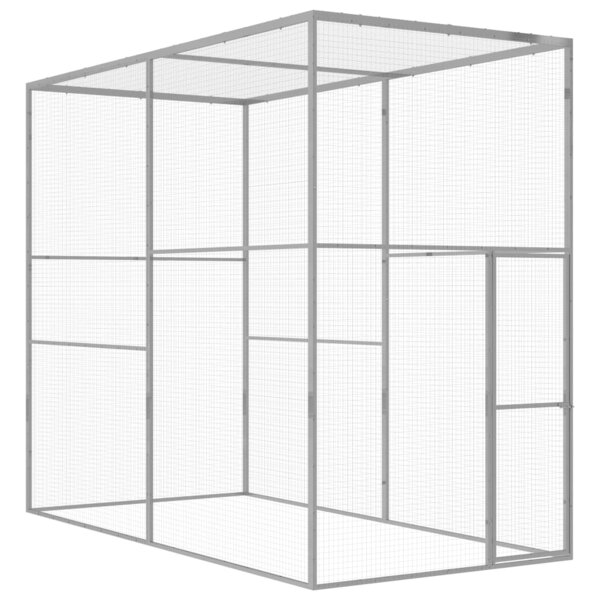 vidaXL Cage pour chat 3x1,5x2,5 m Acier galvanisé