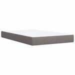 vidaXL Sommier à lattes de lit avec matelas taupe 120x190 cm tissu