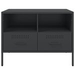 vidaXL Meubles TV 2 Pièces noir 68x39x50 5 cm acier