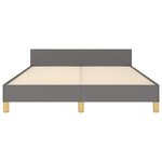 vidaXL Cadre de lit sans matelas gris foncé 140x200 cm tissu