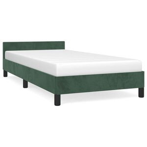 vidaXL Cadre de lit sans matelas vert foncé 80x200 cm velours