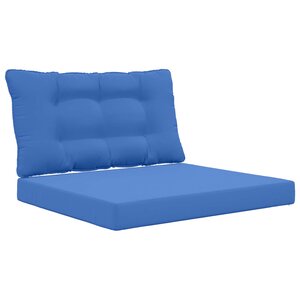 vidaXL Coussin de canapé d'extérieur 2 Pièces Bleu royal Polyester