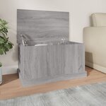 vidaXL Boîte de rangement sonoma gris 70x40x38 cm bois d'ingénierie