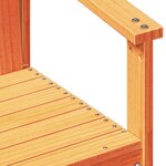 vidaXL Salon de jardin 3 Pièces cire marron bois de pin massif