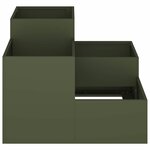 vidaXL Cache-pot de jardin Vert olive 100 x 100 x 60 cm Acier