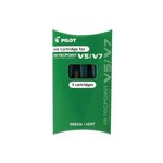 Pochette de 3 recharges pour v5/v7 begreen encre verte x 12 pilot