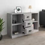 vidaXL Buffet sonoma gris 104 5x35 5x67 5 cm bois d'ingénierie