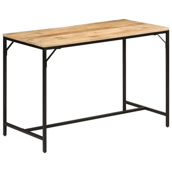 vidaXL Table à manger 110x55x75 cm bois de manguier massif brut et fer