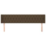 vidaXL Tête de lit avec oreilles Marron Foncé 183x16x78/88 cm Tissu