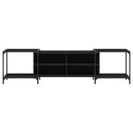 vidaXL Meuble TV noir 203x37x50 cm bois d'ingénierie