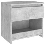 vidaXL Tables de chevet 2 Pièces Gris béton 40x30x39 cm Bois d’ingénierie