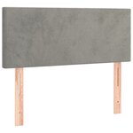 vidaXL Sommier à lattes de lit avec matelas LED Gris clair 100x200 cm