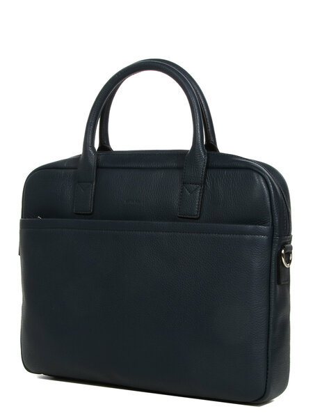 Porte ordinateur Allure en cuir - 13 pouces - KATANA - L35.5 x H27.0 x P5.5 cm - 69361-Bleu marine